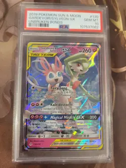 PSA 10 💎 GEM Gardevoir & Sylveon GX Tag Team 130/214 Unbroken Bonds Pokemon - Image 1