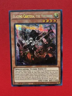 Yugioh! Blazing Cartesia, the Virtuous MP23-EN162 Prismatic Secret Rare Damaged - Image 1