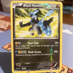 Pokemon Black Kyurem Reverse Holo Card 100/149 BW Boundaries Crossed - Image 1