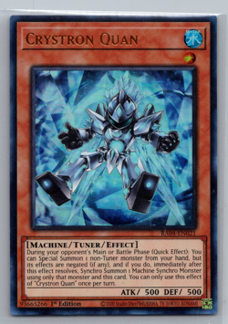 Yugioh Crystron Quan RA04-EN021 Super Rare Foil - NM - Image 1