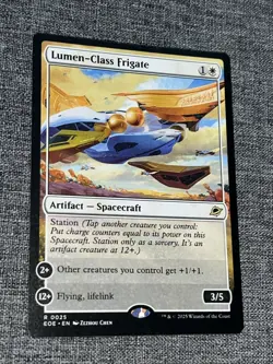 R 0025 Lumen-Class Frigate Rare Edge of Eternities MTG Card White Spacecraft NM - Image 1