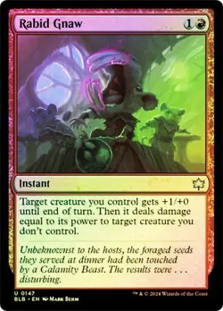 Rabid Gnaw Bloomburrow Foil MTG Magic - Image 1