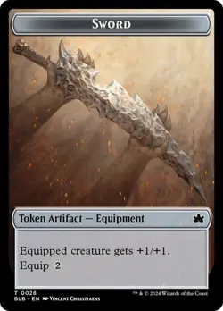 Sword Token Bloomburrow MTG Magic - Image 1