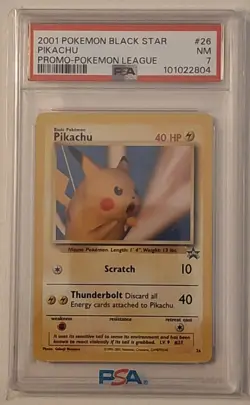Pokemon Pikachu Snap #26 WOTC PSA 7 Black Star Promo Card B23 - Image 1