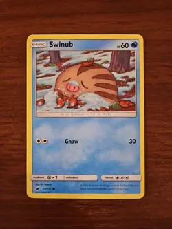 Pokemon SM Crimson Invasion - 19/111 SWINUB, Unlimited Common - Image 1