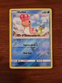 Pokemon SM Crimson Invasion - 29/111 SHELLOS, Reverse Holo Common - Image 1