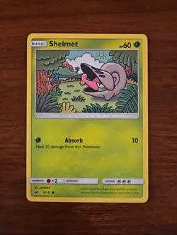 Pokemon SM Crimson Invasion - 8/111 SHELMET, Unlimited Common - Image 1