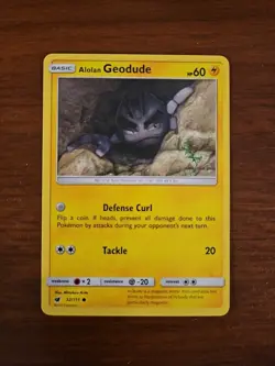 Pokemon SM Crimson Invasion - 32/111 ALOLAN GEODUDE, Unlimited Common - Image 1