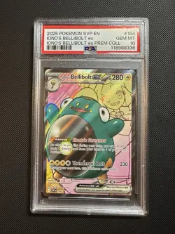 2025 POKEMON SVP EN-SV BLACK STAR PROMO #194 IONO'S BELLIBOLT EX PSA 10 - Image 1