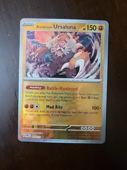 Pokemon TCG Bloodmoon Ursaluna Pokeball - 054/131 - Prismatic Evolutions Rare NM - Image 1