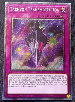 YuGiOh! Tachyon Transmigration RA04-EN220 Platinum Secret Rare - Near Mint - Image 1