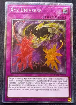YuGiOh! Xyz Universe RA04-EN218 Platinum Secret Rare - Near Mint - Image 1