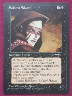 Magic The Gathering ALLIANCES SOLDEVI ADNATE A black card MTG - Image 1