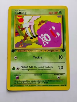KOFFING - 58/82 - 1st Edition Team Rocket Vintage Pokemon Card - NM - Image 1