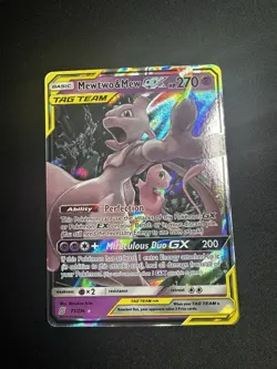 Mewtwo & Mew GX 71/236 Tag Team Ultra Rare Unified Minds Pokemon Card NM/M - Image 3