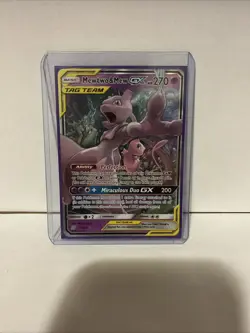 Mewtwo & Mew GX 71/236 Tag Team Ultra Rare Unified Minds Pokemon Card NM/M - Image 1