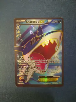 Pokemon- Sharpedo EX Full Art Holo Card 152/160 - Image 1
