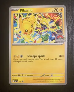 Pikachu Promo 2025 World Championships Stamp SVP EN 225 Pokemon PROMO Card - Image 1