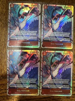 Set Of 4 Boa Hancock OP12-014 SR Legacy of the Master ONE PIECE Card ENGLISH - Image 2