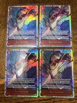 Set Of 4 Boa Hancock OP12-014 SR Legacy of the Master ONE PIECE Card ENGLISH - Image 3