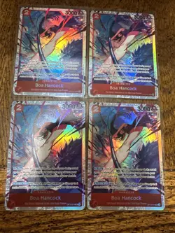 Set Of 4 Boa Hancock OP12-014 SR Legacy of the Master ONE PIECE Card ENGLISH - Image 4