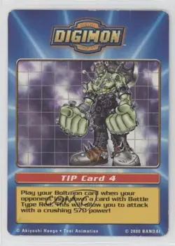 2000 Digimon - Digital Monsters Promos Digi-Battle Card Game: Tip Card 4 of 4 - Image 1