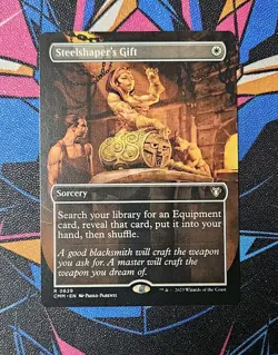 Steelshaper's Gift NM Borderless MTG Commander Masters Unplayed Magic Gathering - Image 1