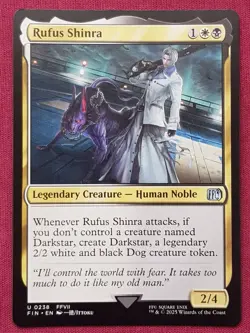 Magic The Gathering FINAL FANTASY RUFUS SHINRA black/white card MTG - Image 1