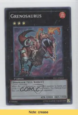 Grenosaurus 1st Ed. YuGiOh Dawn of the XYZ Starter Deck #YS11-EN043 READ 1i7 - Image 1