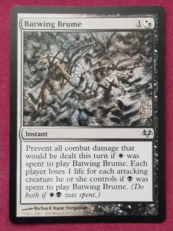 Magic The Gathering EVENTIDE BATWING BRUME black/white card MTG - Image 1