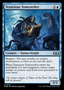 Tenacious Tomeseeker - Wilds of Eldraine WOE- MTG - NM Magic - 74 U - Image 1