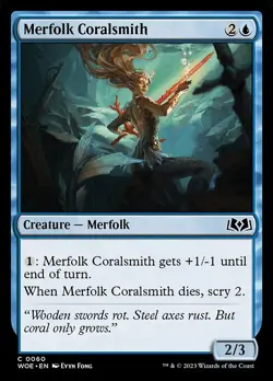 Merfolk Coralsmith - Wilds of Eldraine WOE- MTG - NM Magic - 60 C - Image 1