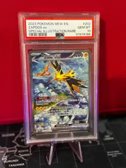 2023 POKEMON MEW EN-151 SPECIAL ILLUSTRATION RARE #202 ZAPDOS EX PSA 10 ENGLISH - Image 1