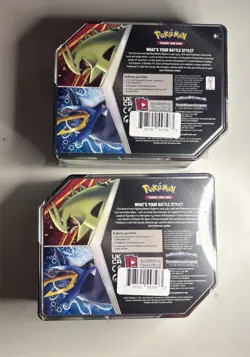 Pokemon TCG v Strikers Tin 2x (EVOLVING SKIES) SEALED Tyranitar & Empoleon - Image 2