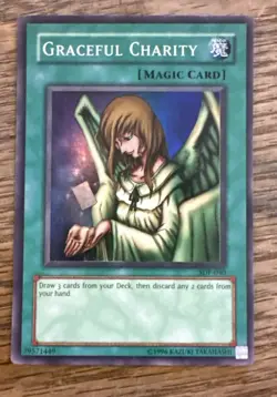 Yugioh Graceful Charity SDP-040 Super Rare Holofoil Near Mint - Image 1