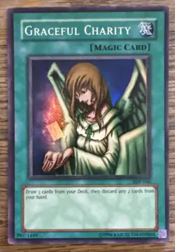 Yugioh Graceful Charity SDP-040 Super Rare Holofoil Near Mint - Image 1