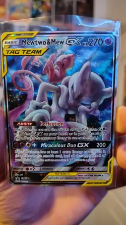 2019 Mewtwo and Mew Tag Team GX SM191 Black Star Promo Pokemon Card - Near Mint - Image 1