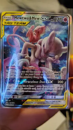 2019 Mewtwo and Mew Tag Team GX SM191 Black Star Promo Pokemon Card - Near Mint - Image 4