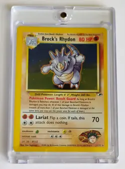 Pokemon Brock’s Rhydon 2/132 Holo Rare Gym Heroes WOTC Card - Image 1