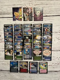 DBZ CCG Babidi Saga Card Lot Of 47 3 Holo 3 Insert 23 Common 15 Uncommon 3 Rare - Image 1