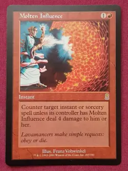 Magic The Gathering ODYSSEY MOLTEN INFLUENCE red card MTG - Image 1