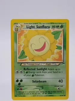 Light Sunflora 72/105 Neo Destiny Pokemon Card • Lightly Played - Image 1