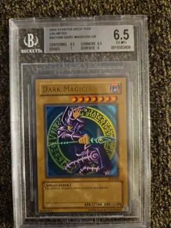Yu-Gi-Oh! Dark Magician Card 2002 Starter Deck Yugi UR Beckett 6.5 - Image 1