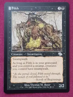 Magic The Gathering JUDGMENT FILTH black card MTG - Image 1