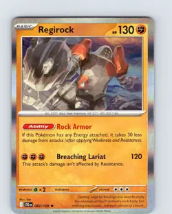 Pokemon TCG Regirock S&V Journey Together 082/159 Holo Rare Card NM - Image 1