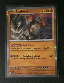 Pokemon TCG Regirock S&V Journey Together 082/159 Holo Rare Card NM - Image 1