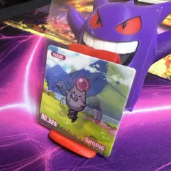 NEW Pokemon Eif Pokedex Shiny Gameboy Lenticular Card Spoink - Image 2