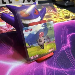 NEW Pokemon Eif Pokedex Shiny Gameboy Lenticular Card Spoink - Image 3