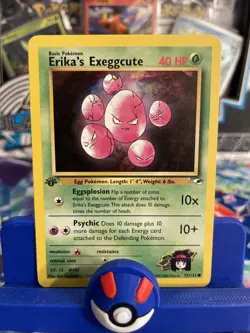 1st Edition ERIKA'S EXEGGCUTE 77/132 Gym Heroes - Pokemon WOTC Vintage Card - LP - Image 1