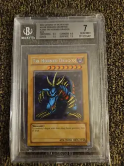 Yu-Gi-Oh! Tri-Horned Dragon Card Beckett Graded 7 - Image 1